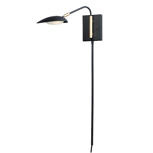 Scan LED Pin-Up Sconce, Black/Brass