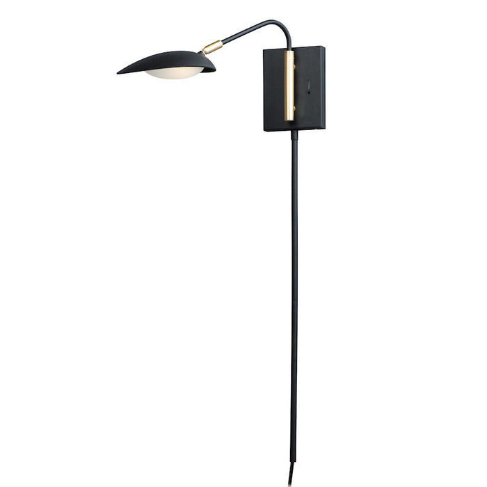 Maxim Lighting Scan LED Pin-Up Sconce, Black/Brass