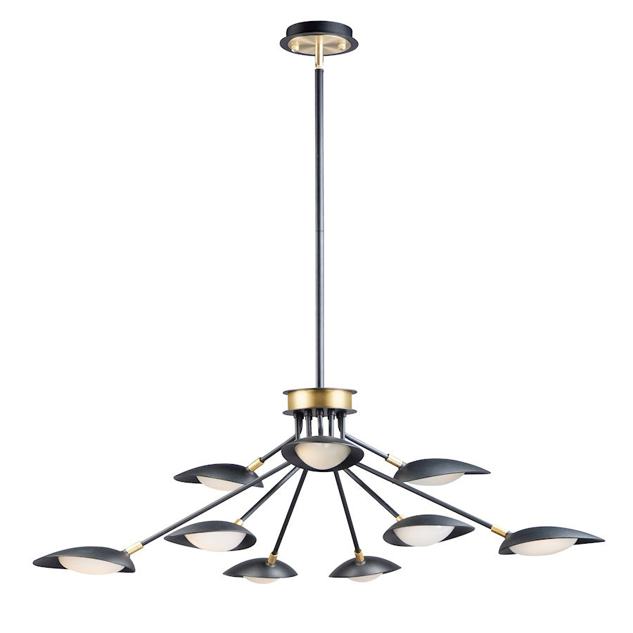 9 Light Chandelier, Black