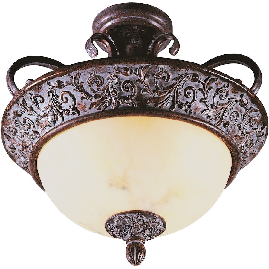 Maxim Apollo 3-Light Semi-Flush Mount, Greek Bronze