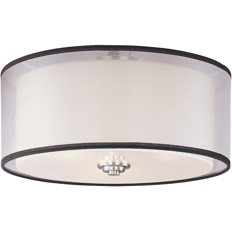 Maxim Lighting Orion 3-Light Flush Mount, Satin Nickel