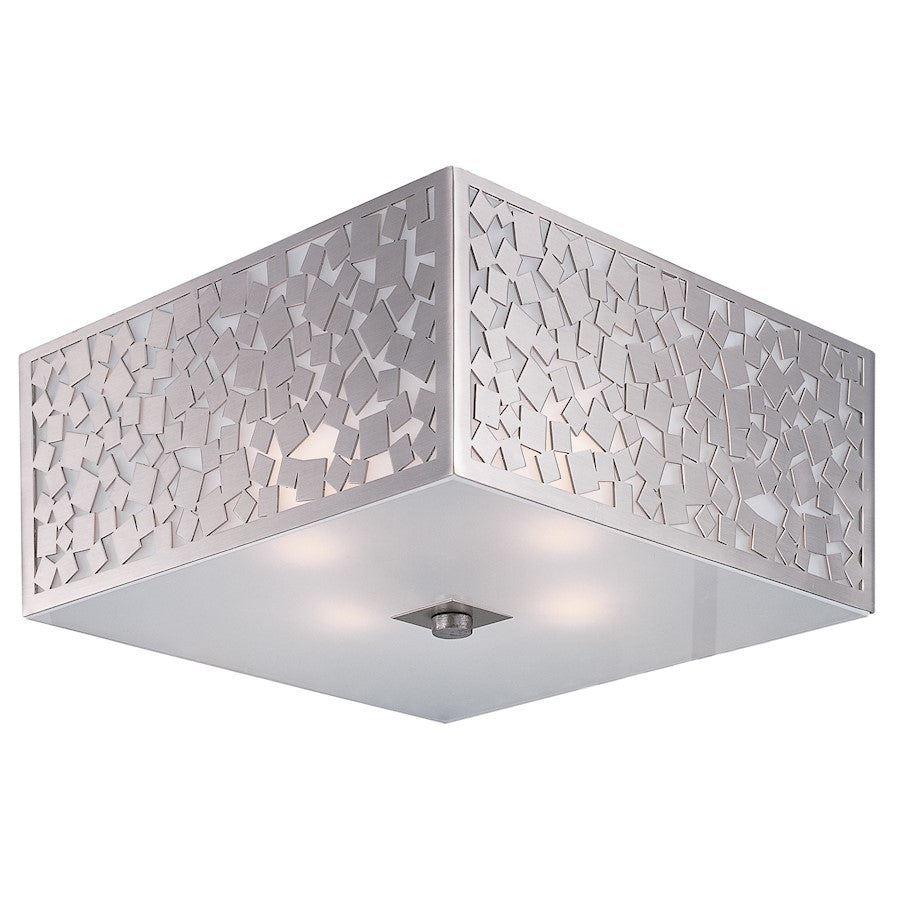 Maxim Lighting Matrix 4-Light Flush Mount, Satin Nickel