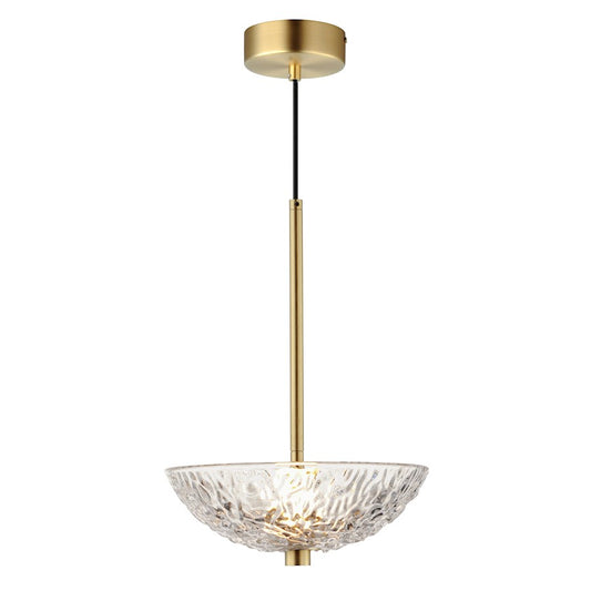 Maxim Lighting Metropolis 1 Light Wall Sconce, Brass/Textured Clear - 24981TCSBR