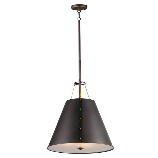 Maxim Lighting Trestle 3-Light Pendant, Oil Rubbed Bronze/Brass - 25164OIAB