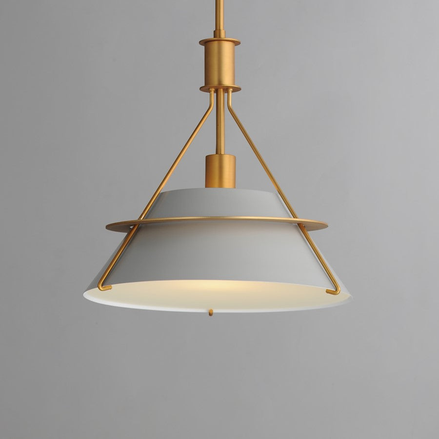 1 Light Pendant, Natural Aged Brass