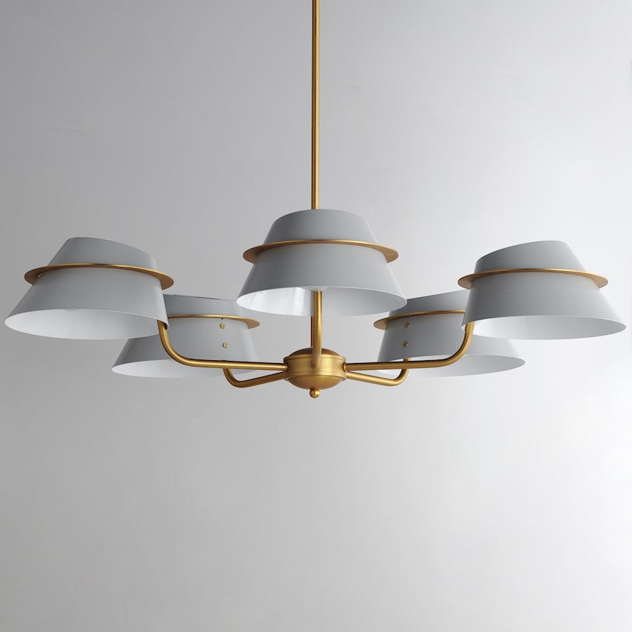 Lucas Chandelier, Natural Aged Brass