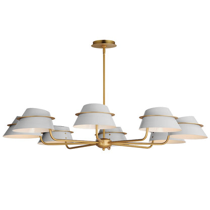 Maxim Lighting Lucas 8 Light Chandelier, Natural Aged Brass - 25228LFGNAB