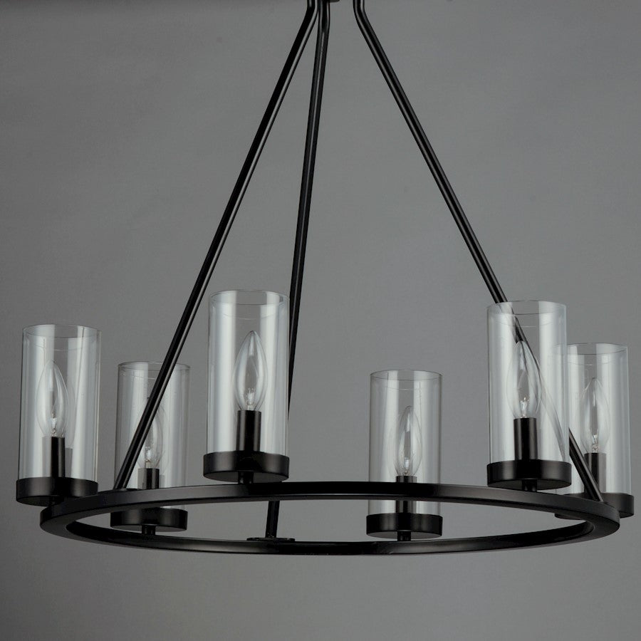 6 Light Chandelier, Clear