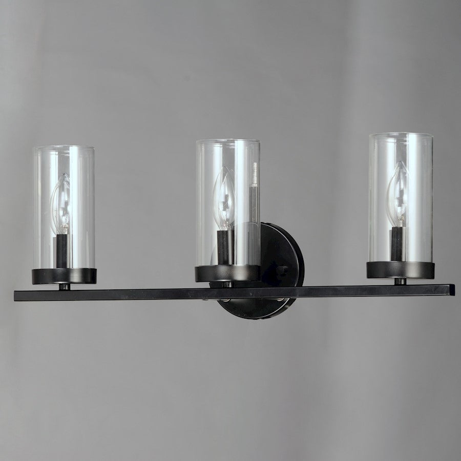 3-Light Bathroom Vanity Light, Clear