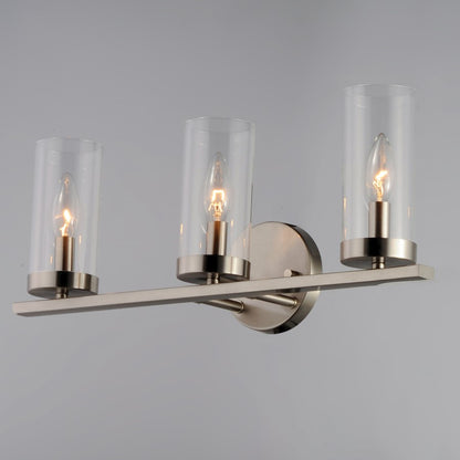 3-Light Bathroom Vanity Light, Clear