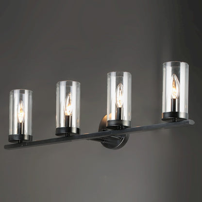 4-Light Bathroom Vanity Light, Clear