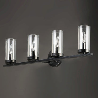 4-Light Bathroom Vanity Light, Clear