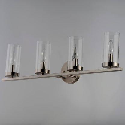 4-Light Bathroom Vanity Light, Clear