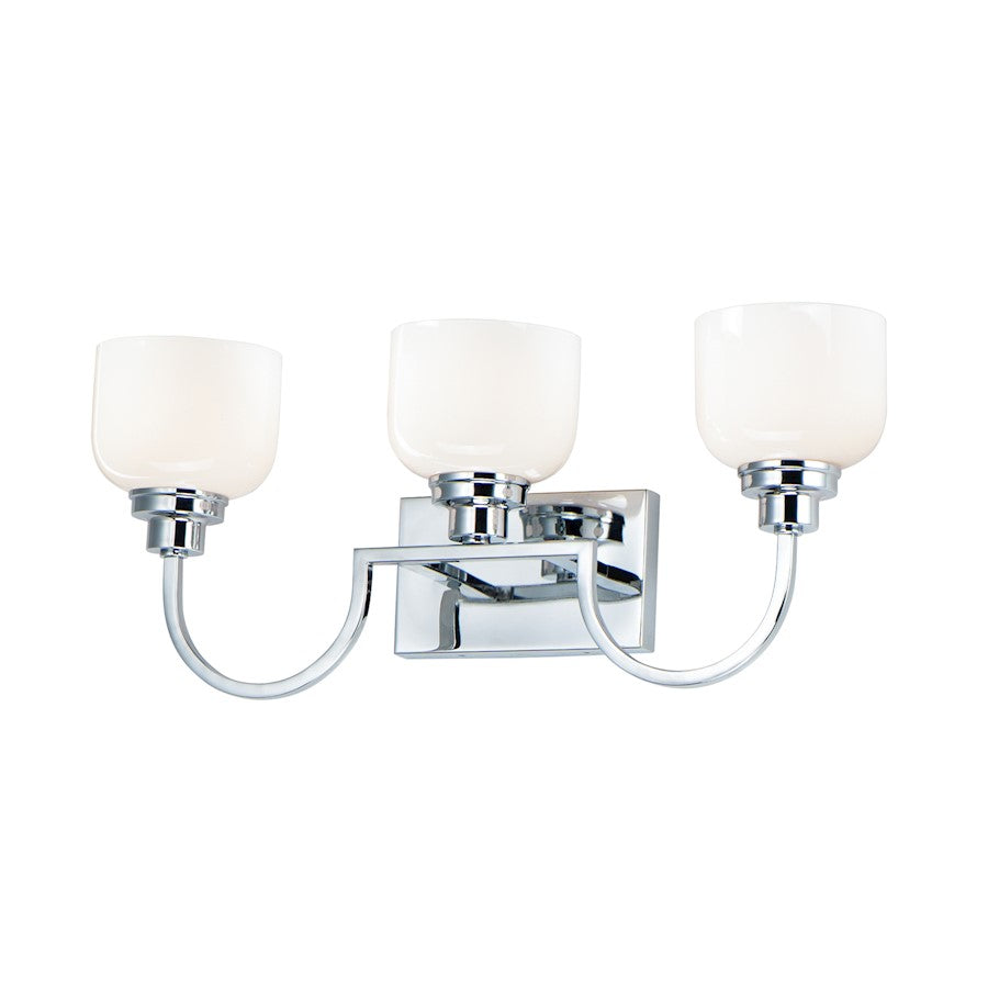 Maxim Lighting Swale 3-Light Bath Vanity in Polished Chrome - 26063WTPC