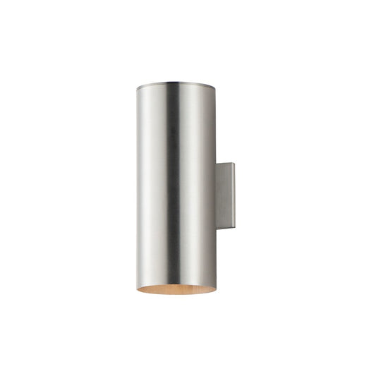 Maxim Lighting Outpost 2-Light 15" Outdoor Sconce, Brushed Aluminum - 26108AL