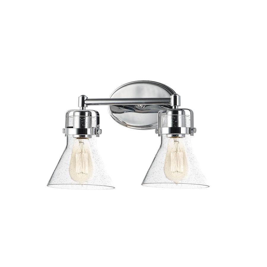 Maxim Lighting Seafarer 2Lt Bath Vanity/Bulb, Chrome/Seedy - 26112CDPC-BUL