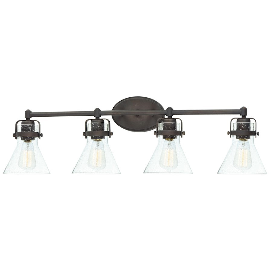 Maxim Lighting Seafarer 4Lt Bath Bathroom Vanity Light, Bronze/Seedy - 26114CDOI-BUL