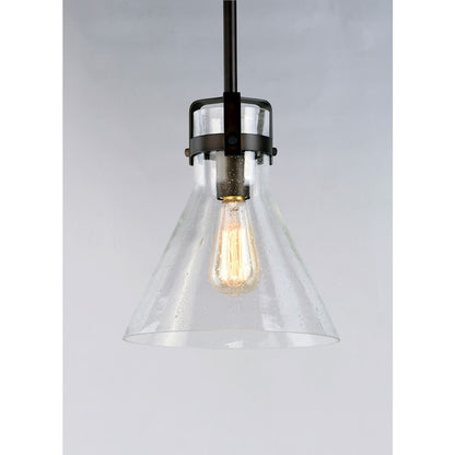 Maxim Lighting Seafarer 1Lt 10" Pendant/Bulb, Bronze/Seedy - 26115CDOI-BUL