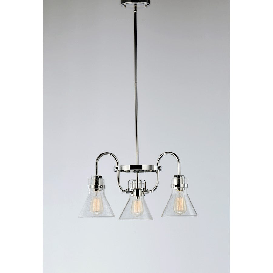 Maxim Lighting Seafarer 3Lt Chandelier/Bulb, Chrome/Seedy - 26116CDPC-BUL