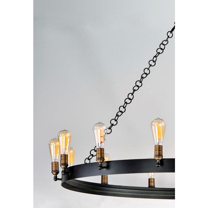 Maxim Lighting Noble Chandelier, Black/Brass