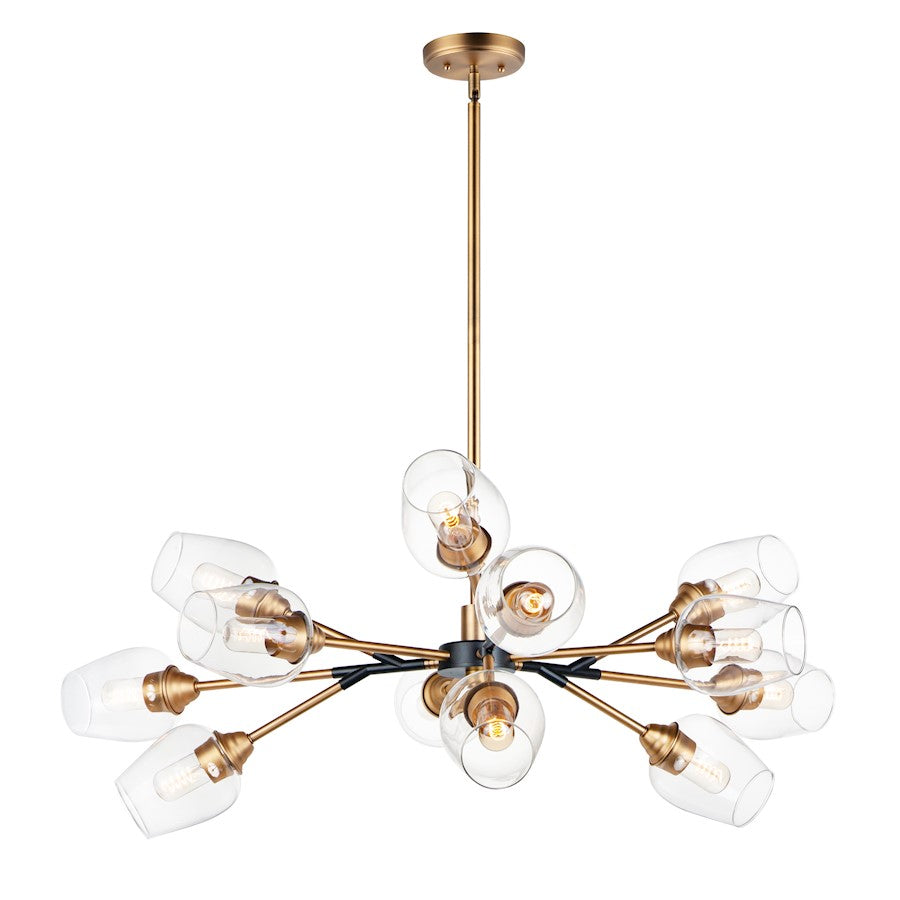 Savvy Chandelier, Antique Brass