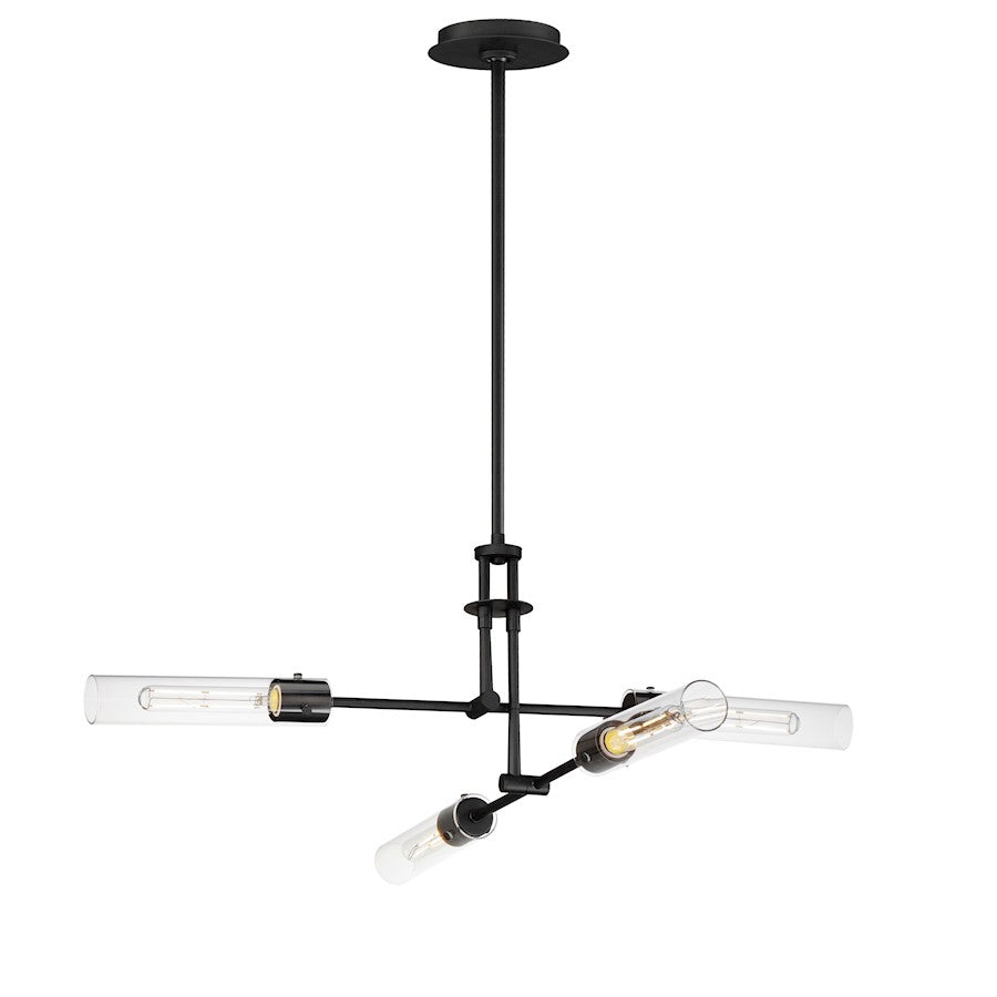 Maxim Lighting Equilibrium 4 Light Pendant/Flush, Black/Clear - 26374CLBK