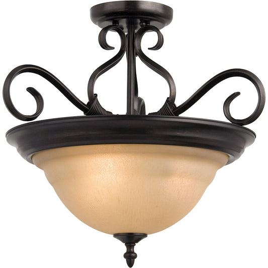 Maxim Pacific 3-Light Semi-Flush Mount, Kentucky Bronze