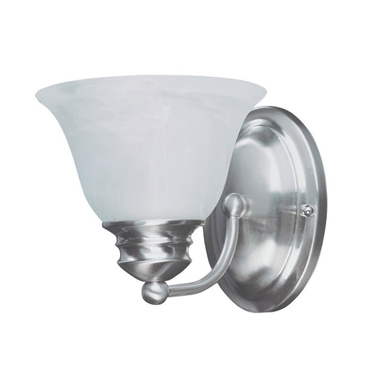 Malaga 1 Light Wall Sconce, Satin Nickel