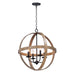 Maxim Lighting Compass 4-light Pendant, Barn Wood Black - 27574BWBK