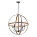 Maxim Lighting Compass 6-Light Pendant, Barn Wood Black - 27576BWBK