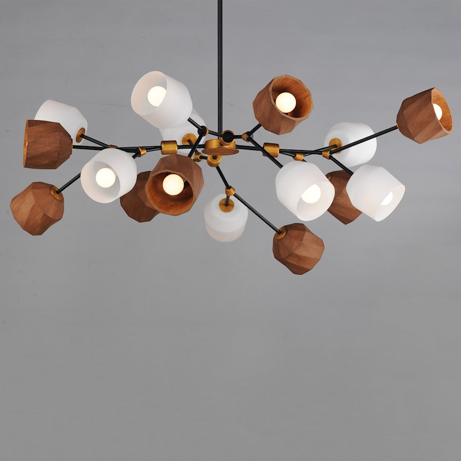 16 Light Multi Light Pendant, Bronze