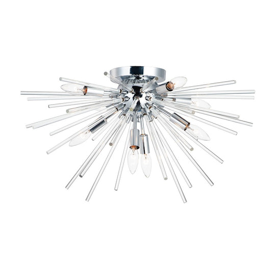 Maxim Lighting Polaris 8-Light Flush Mount, Polished Chrome