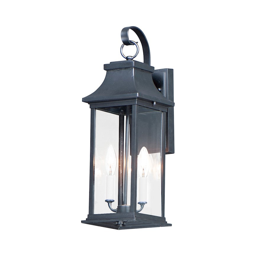 Maxim Lighting Vicksburg 2-Light Medium Outdoor Wall Sconce in Black - 30023CLBK