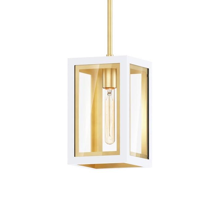 Maxim Lighting Neoclass 1 Light Outdoor Pendant, White/Gold/Clear - 30051CLWTGLD