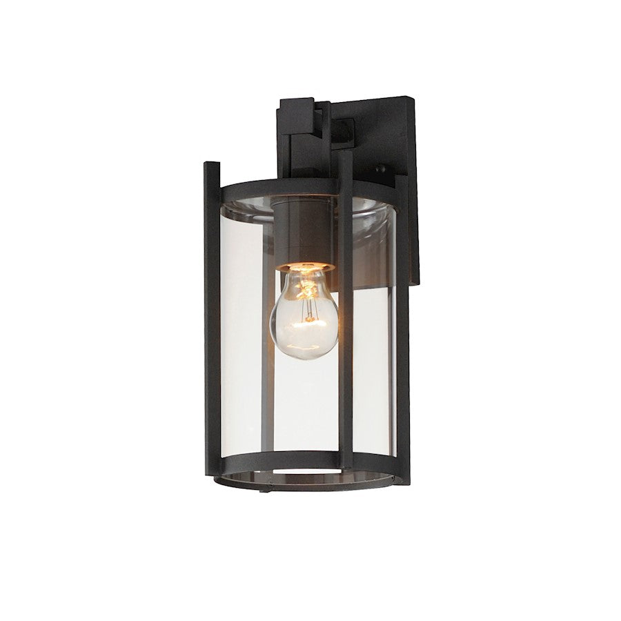 Maxim Lighting Belfry 1 Light Outdoor Wall Mount, Black/Clear - 30062CLBK