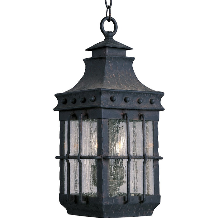 Maxim Nantucket 3-Light Outdoor Hanging Lantern, Country Forge
