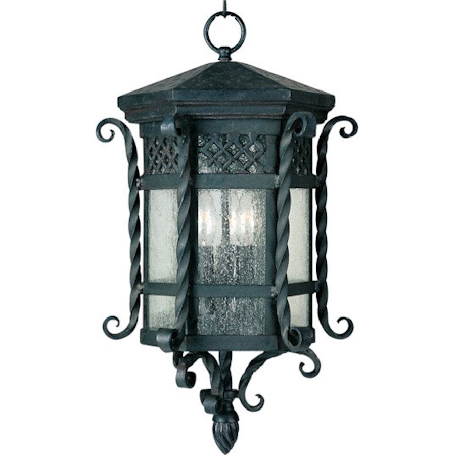 Maxim Scottsdale 3-Light Outdoor Hanging Lantern, Country Forge