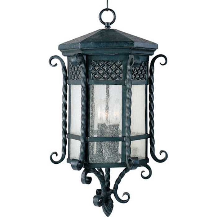 Maxim Scottsdale 3-Light Outdoor Hanging Lantern, Country Forge