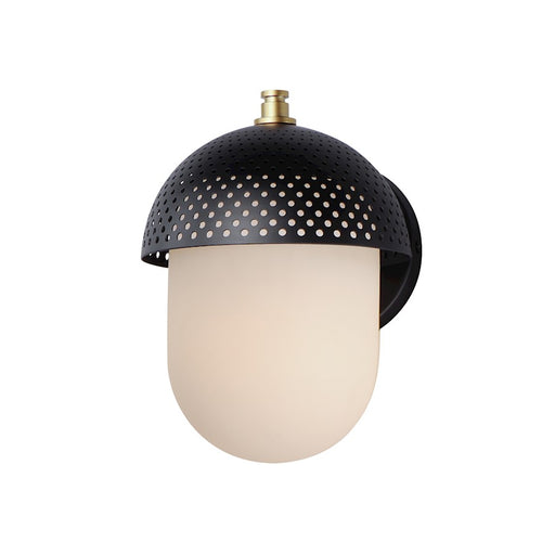 Maxim Lighting Perf 1 Light Outdoor Wall Sconce, Black/Gold/White - 30182WTBKGLD