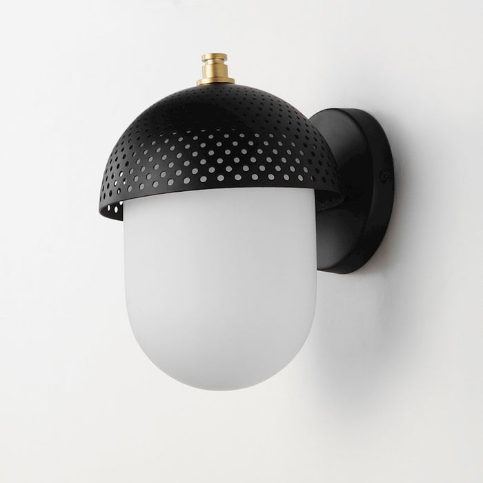 Maxim Lighting Perf 1 Light Outdoor Wall Sconce, Black/Gold/White