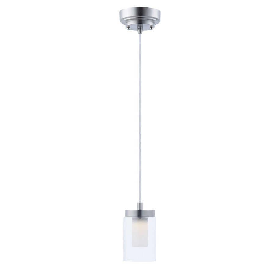 1 Light Mini Pendant, Satin Nickel