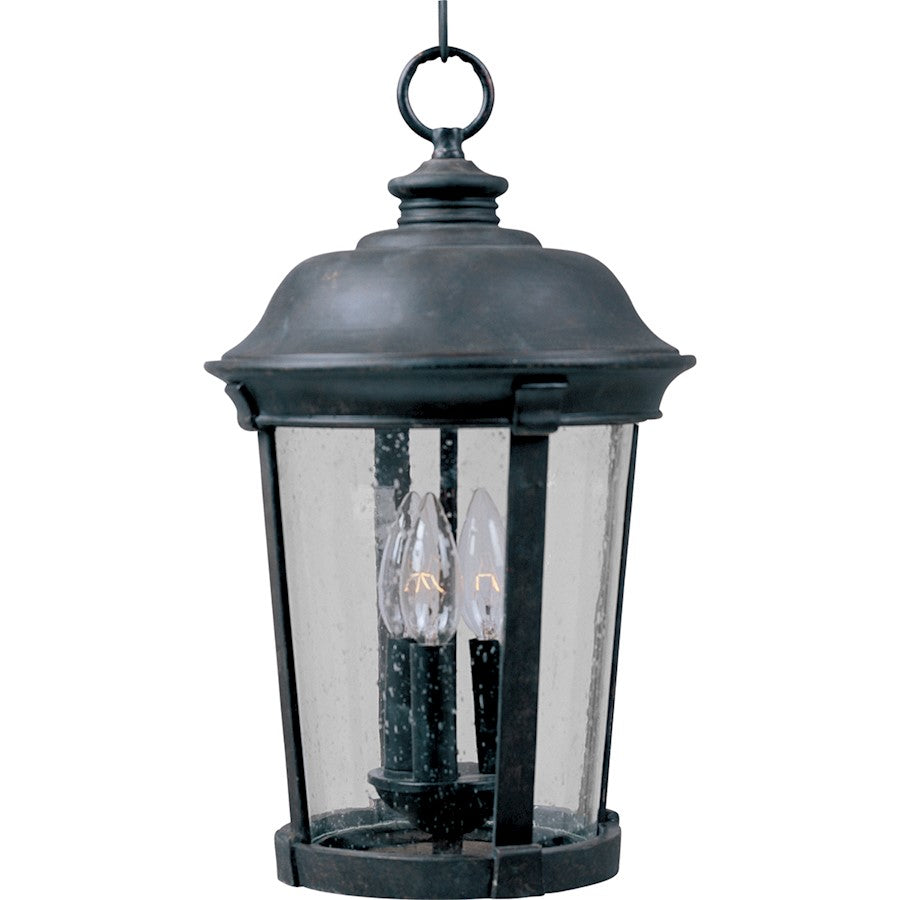 Maxim Dover Cast 3-Light Outdoor Hanging Lantern, Bronze