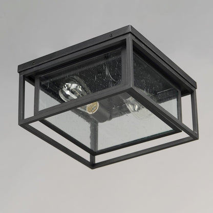 Maxim Lighting Cabana 2 Light Flush Mount, Black/Seedy