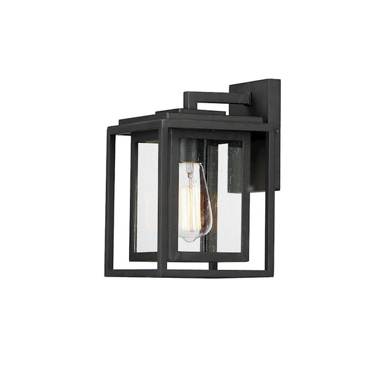 Maxim Lighting Cabana 1 Light Outdoor Sconce, Black/Seedy - 3032CDBK