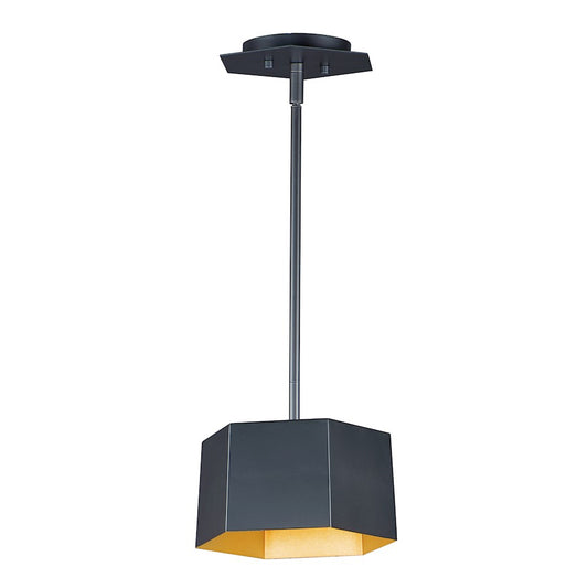 8" Honeycomb 1 Light LED Pendant, Black