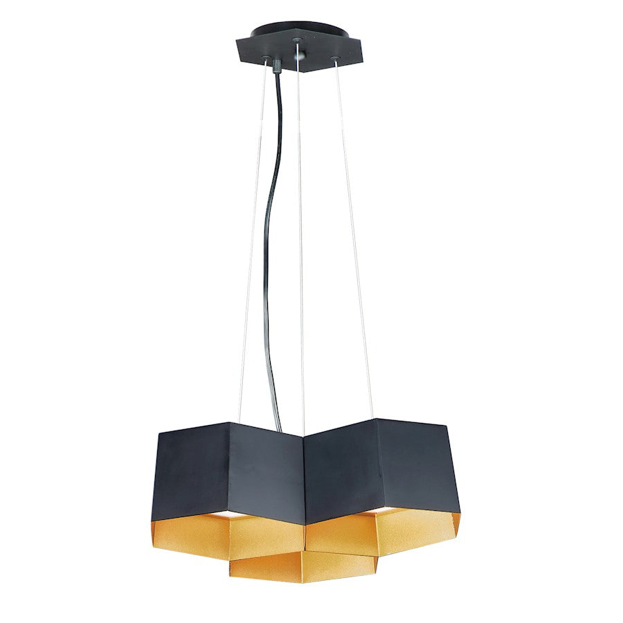 Honeycomb LED Chandelier, Black