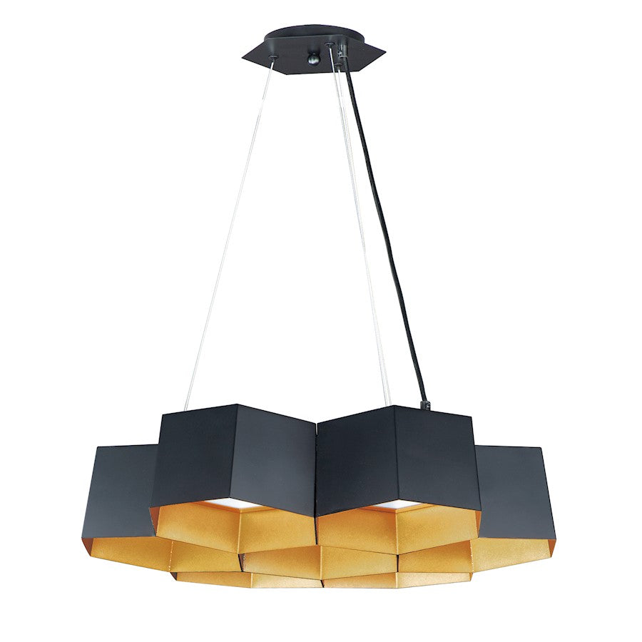 Honeycomb LED Chandelier, Black