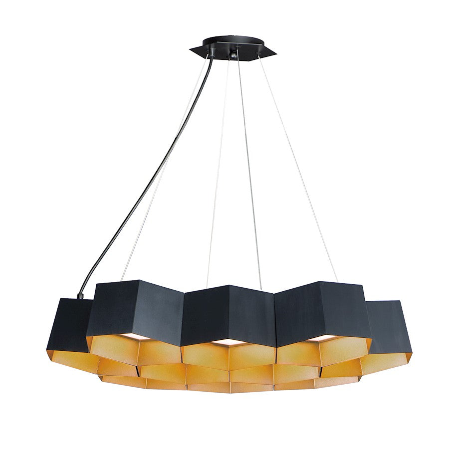 Honeycomb LED Chandelier, Black