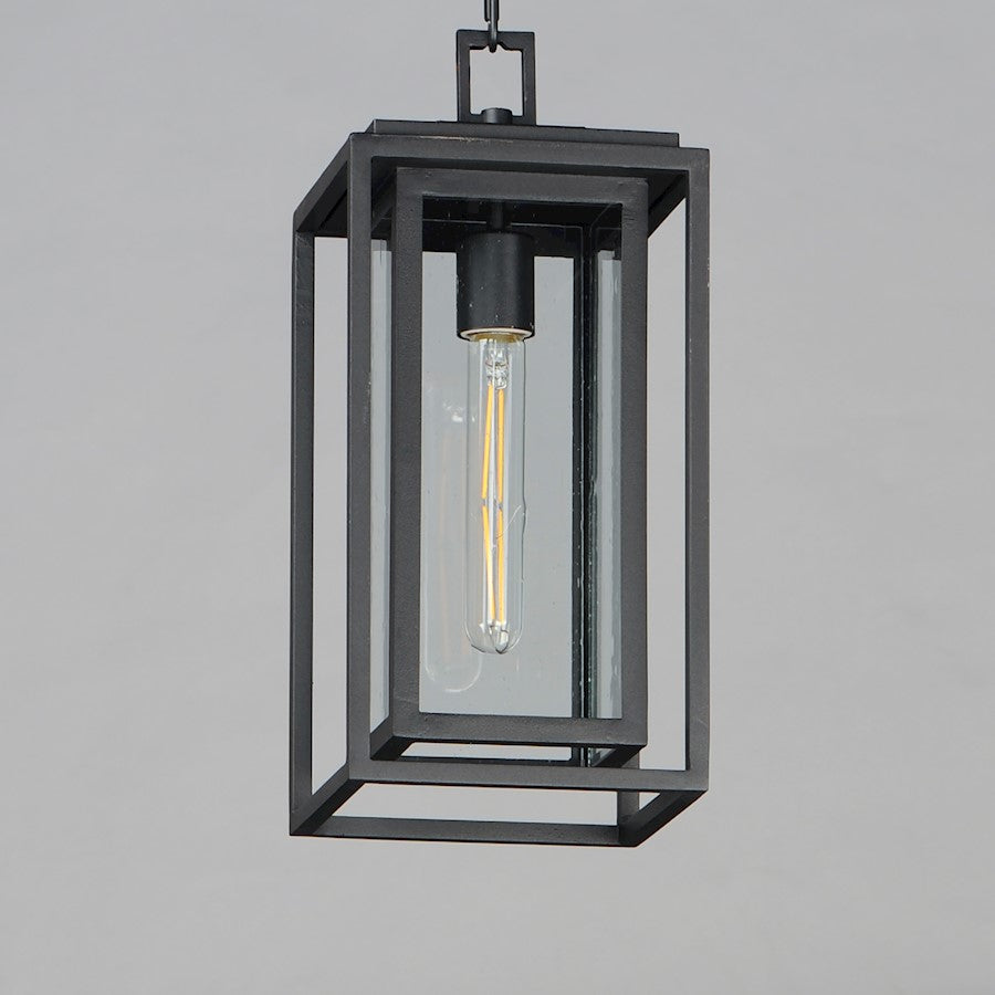 Maxim Lighting Cabana 1 Light Outdoor Hanging Pendant, Black/Seedy