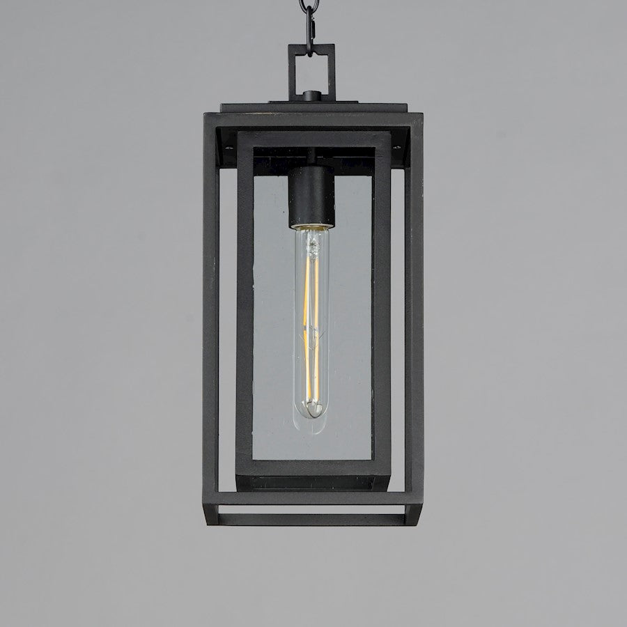 Maxim Lighting Cabana 1 Light Outdoor Hanging Pendant, Black/Seedy